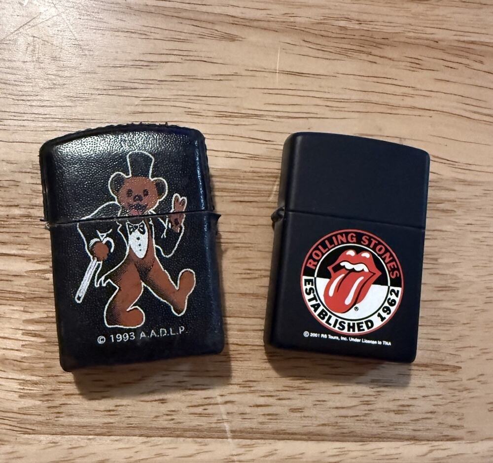 Zippo Rolling Stones And Dancing Bear Vintage As Is